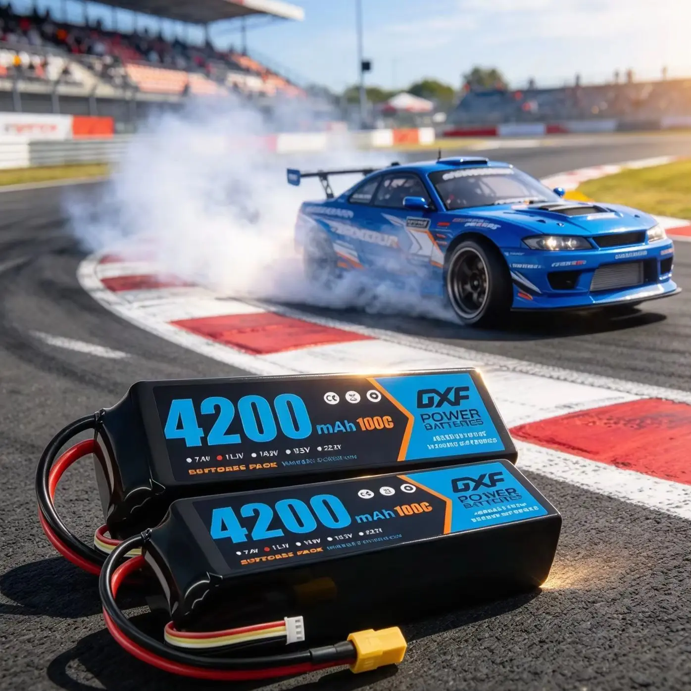 DXF 3S 4200mAh Lipo Battery 11.1V 100C with XT60 Plug Softcase for 1/10 Scale Buggy Truggy Offroad Boat Car Truck & Helicopter R