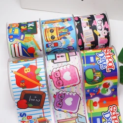 Nastro in Grosgrain stampato fai-da-te per il ritorno a scuola per forniture artigianali accessori per cucire 5 yarde, resine planari 10 pezzi. 57543