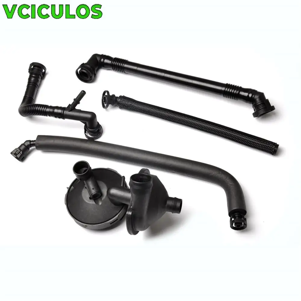 

1SET PCV CRANKCASE VENT VALVE AND OIL SEPARATOR BREATHER HOSE KIT for BMW E46 325i 330i 325Xi 330Xi Engine Car Accessories Parts