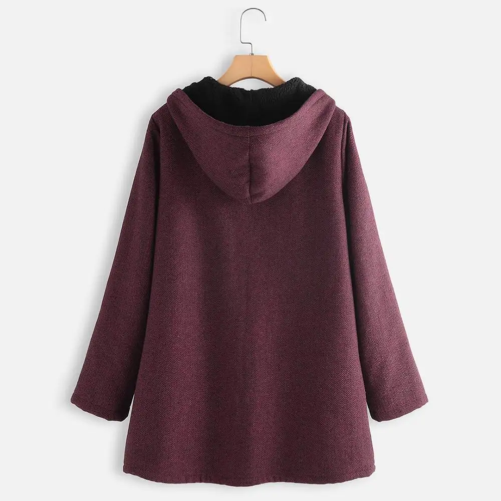 

5XL Velvet Hooded Jaet Winter Warm Coats Casual Fat Women Zipper Long Sve Mid-Length Loose Fit Cotton Padded Coat