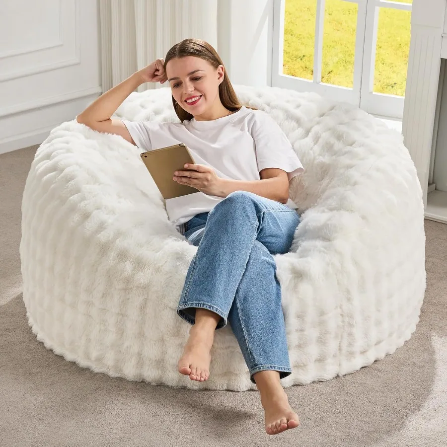 

Bean Bag Chairs Beanbag Chair with Filler Adult Bean Bags with Fluffy and Machine Washable Cover Giant Bean Bag Chairs for Adut