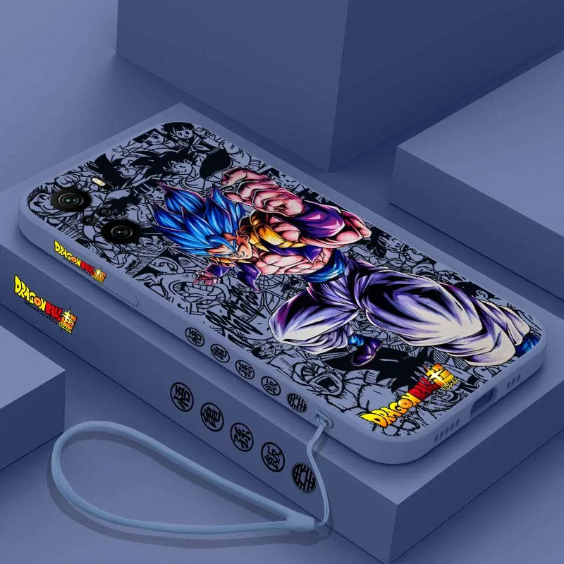 D-Dragon Ball Son Goku Cool Cover For Xiaomi Redmi Note 14 13 12 11 10 9 8 Pro Plus 4G 5G Liquid Left Rope Phone case