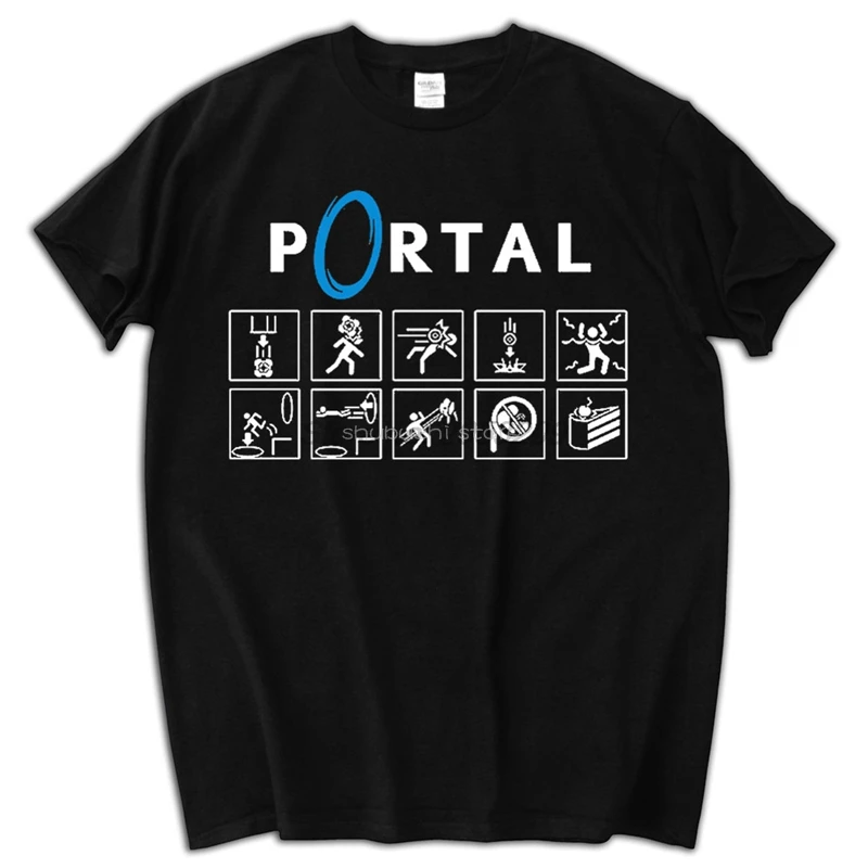 Game Portal 2 Print Men And T-shirt summer camisa masculina anime slim casual tees clothes famous brand men T-shirt sbz5278