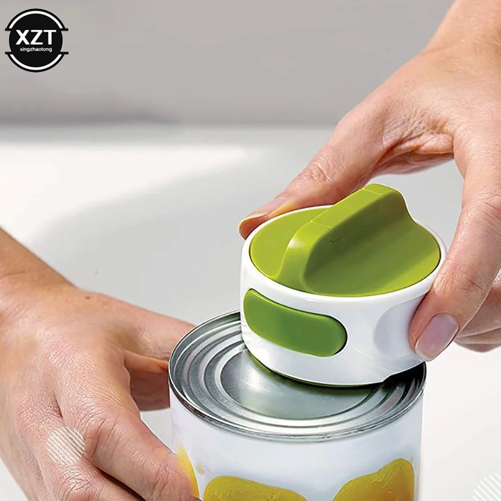 Portable Manual Can Opener Beer Can-Do Compact Mini Can Opener Kitchen Gadgets Tool Easy Twist Release Safety Open Jar