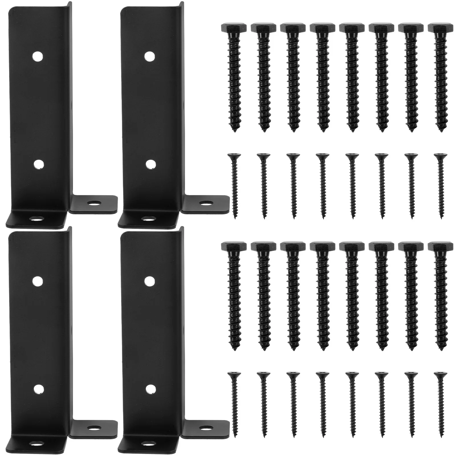 

1Set Mailbox Post Base Protectors Heavy Duty Iron Post Base for Fence Column Porch Deck Railing Support Brackets