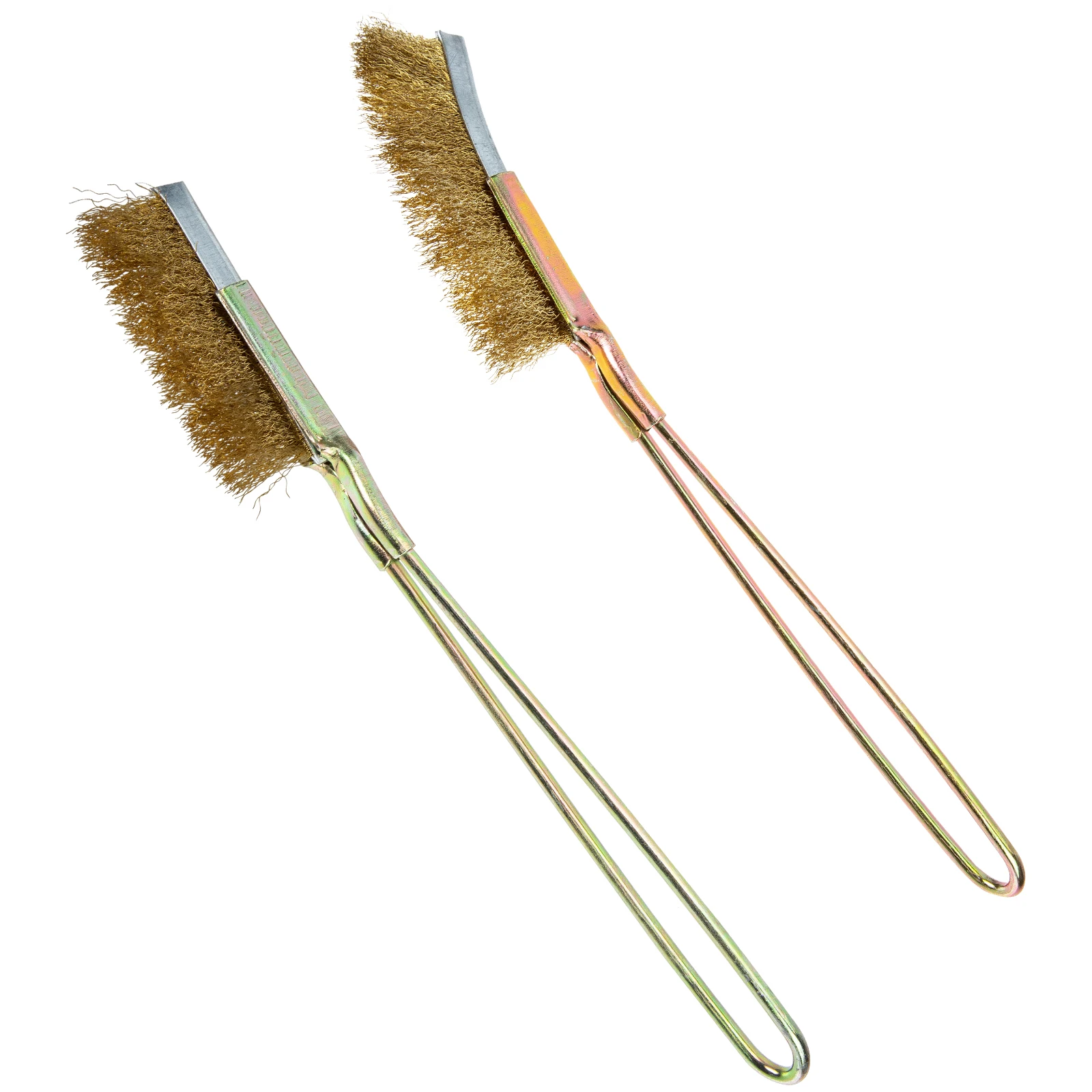 

2Pcs Copper Brush BBQ Grill Cleaner Rust Removal Wire Bristles Storage Barbecue Grill Cleaning Brush Carry