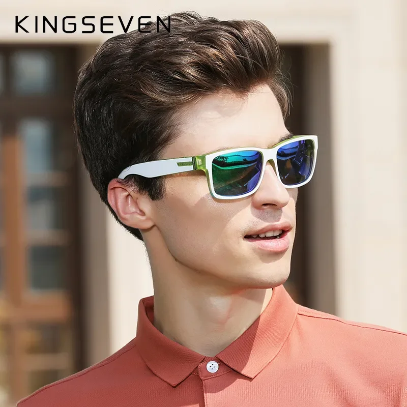 

KINGSEVEN New Sports Polarized Men‘s Sunglasses Goggle Mirror Lens Male Sun Glasses For Men Eyewear