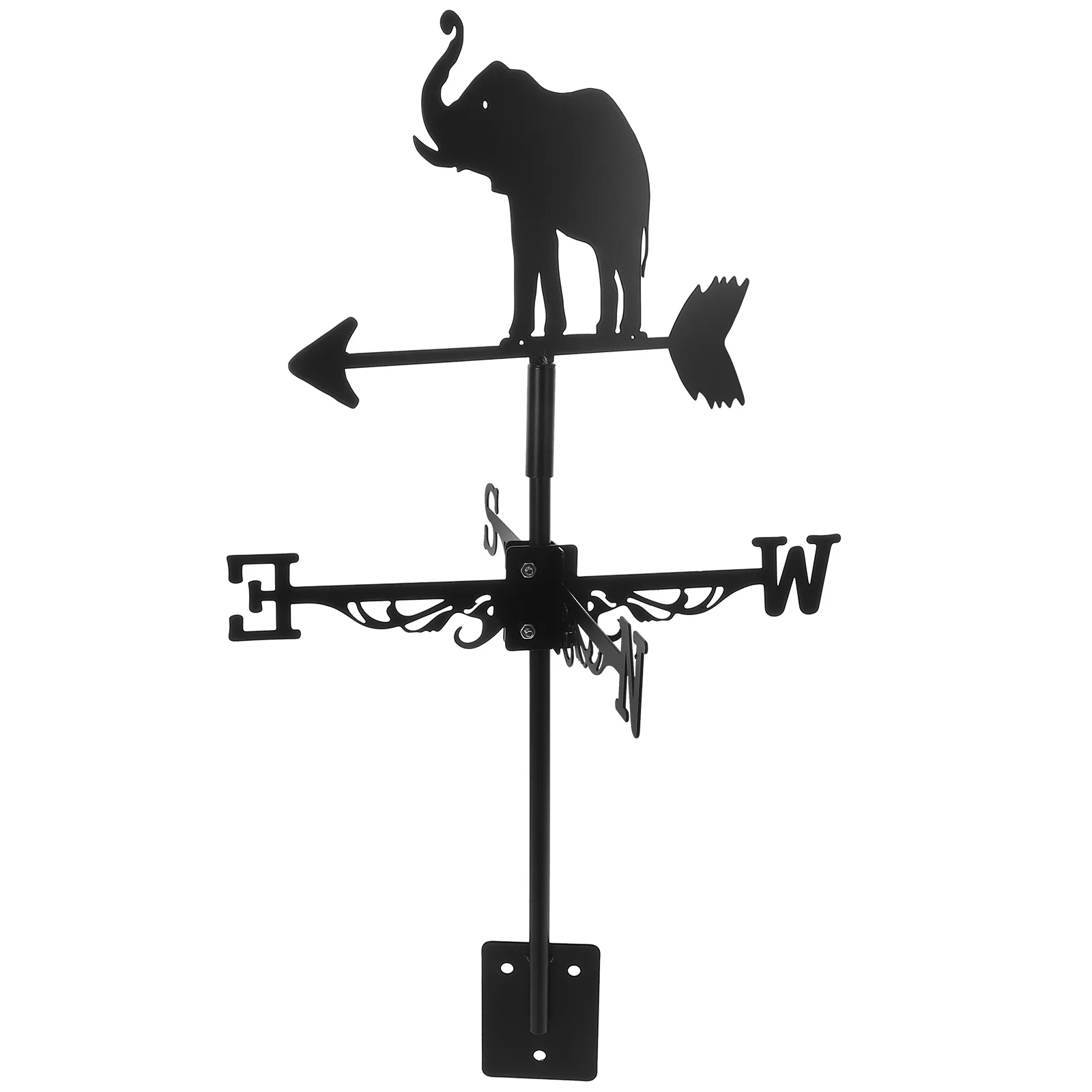 1 مجموعة الحديد الفيل Weathervane دائم سقف مؤشر اتجاه الرياح الإبداعية حديقة ديكور ريشة الطقس Weathervane