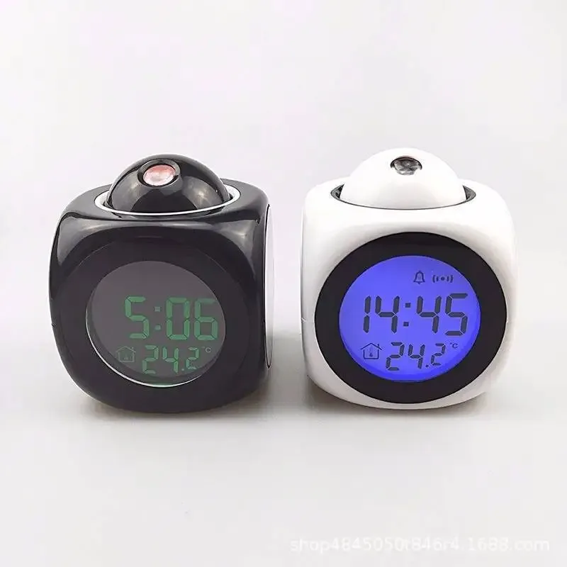 Projection Alarm Clock Ceiling Display Desk Table Clock Voice Multifunction Digital Projection Clock Temperature Display