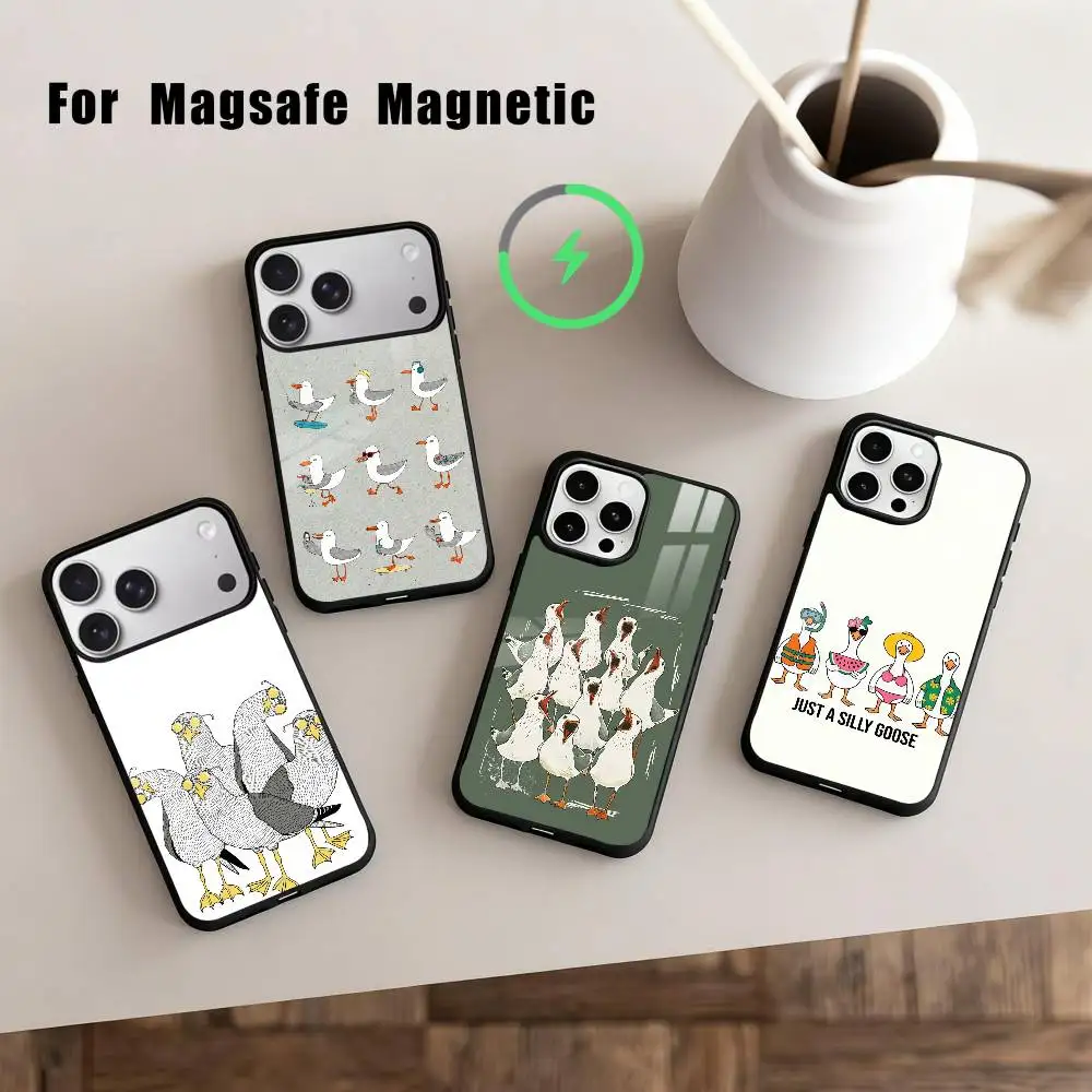 

F-Funny Seagull Phone Case For iPhone 17,16,15,14,13,12,Plus,Pro,Max for Magsafe Magnetic Wireless Charging