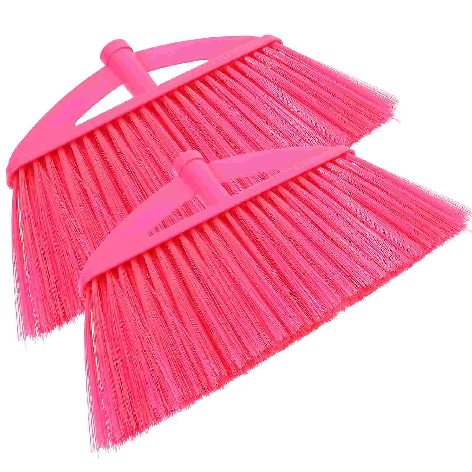 2 Pcs Plastic Broom Head Kitchen Miscanthus Parts Garage Cleaning Sweeper Heavy-duty Multi-faceted Accessories