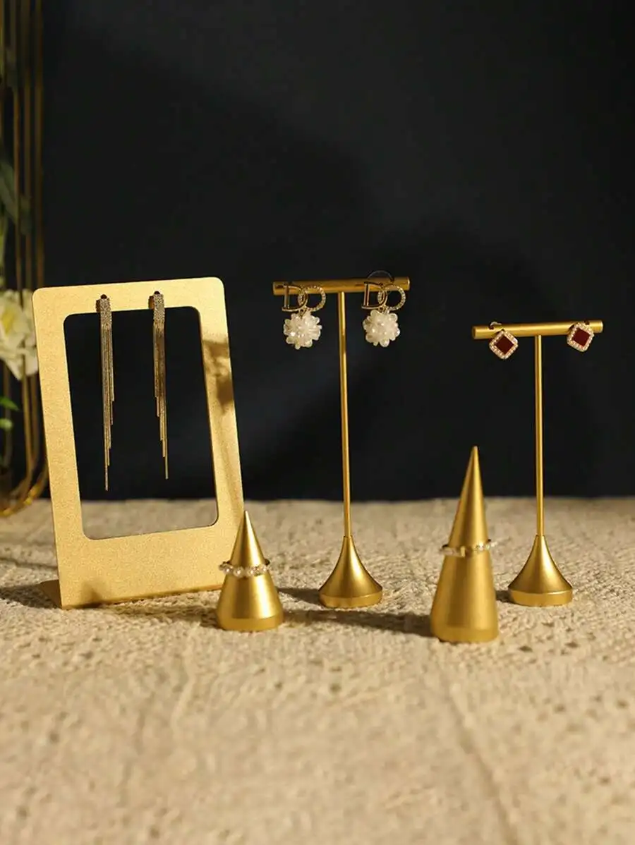 

Cirelle Jewelry Earrings Display Stand Holder T Bar Rack Tower Metal Earring Bracket Organizer Ear Studs Hanging Storage Shelf