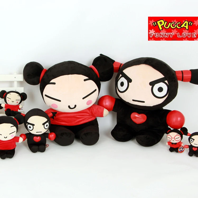 Brinquedos de Casal para o Dia dos Namos, Bonecos Decorativos de Pelúcia Pucca, Figuras Colecionáveis Recheadas com Aod...