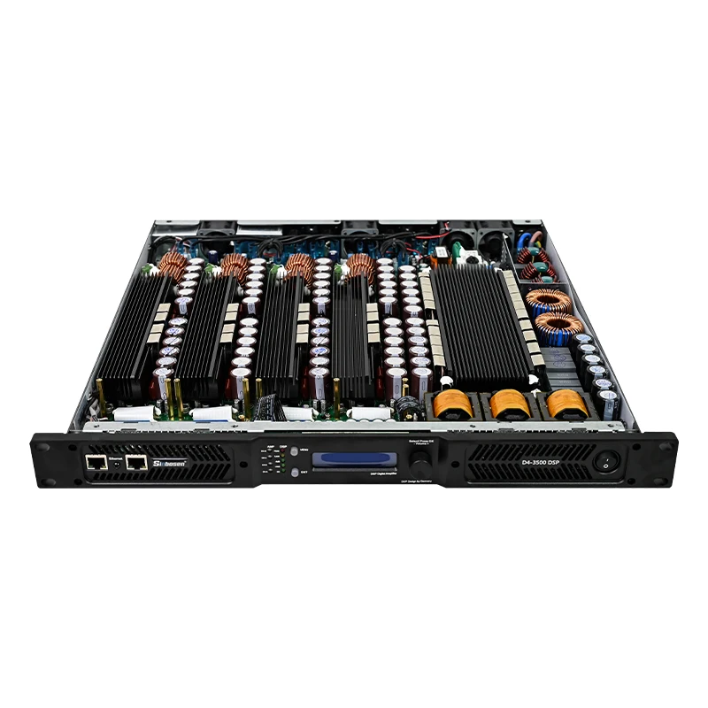 Digital Power Amplifier Dante Optional High End Multi Function Dsp D4-3500 1U Digiial Amplifier 4 Channel Pro Audio Big Power