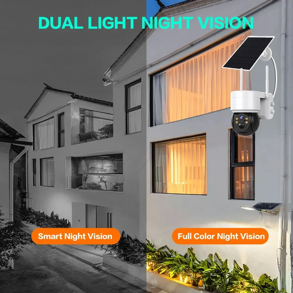 DIDSeth 4G Solar Security Camera 4MP HD - Dual WiFi/4G 360° PTZ Color Night Vision IP66 Waterproof Outdoor CCTV Surveillance