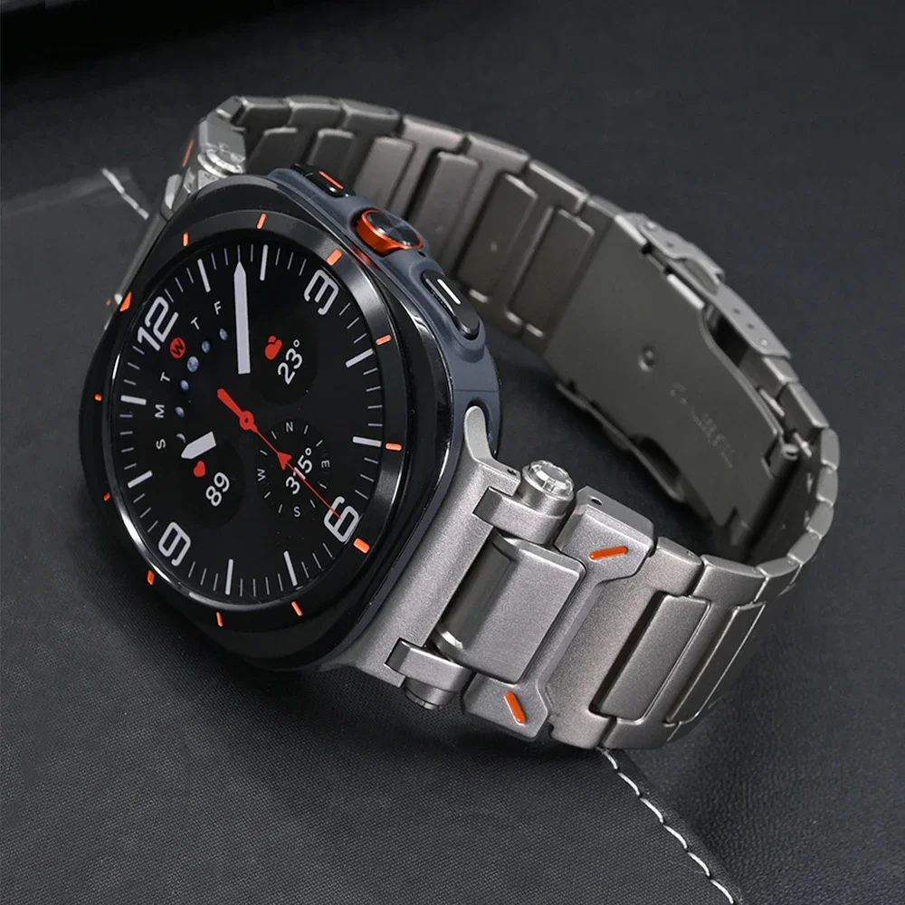 Mens Luxury Titanium Strap For Samsung Galaxy Watch Ultra 47mm Metal Bracelet For SAMSUNG GALAXY WATCH ULTRA 47mm Business Band