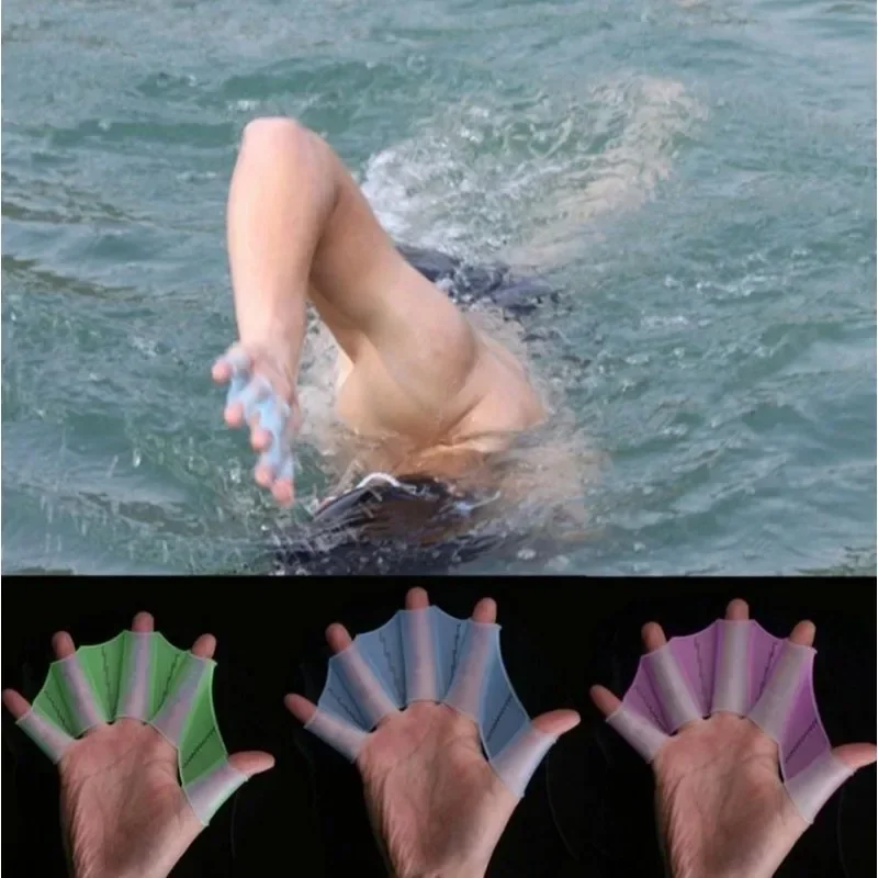 زعانف سباحة من السيليكون للبالغين والأطفال ، تدريب حر ، قفازات تجديف خاصة ، أسلوب الضفادع ، أدوات معدات السباحة ، 2 صانعة