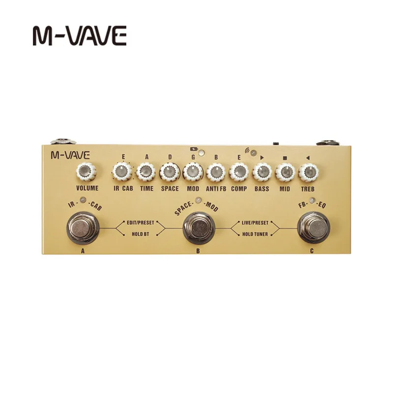 M Vave Mini Guitar Multi Effect Pedal Portable Rechargeable Processor Instrument Accessory For Guitar Playing