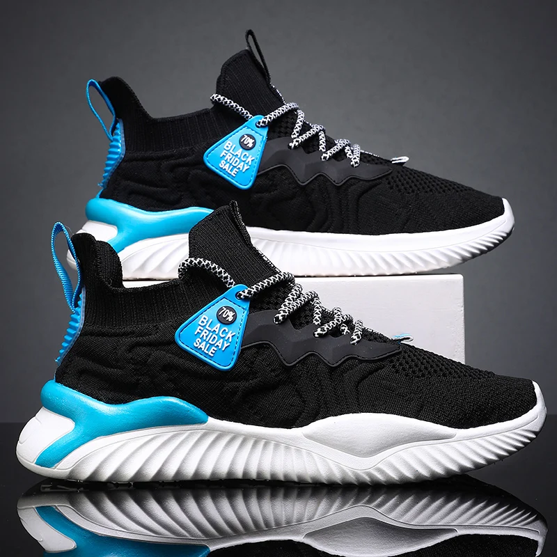 Men's breathable mesh casual sports shoes four seasons new outdoor soft sole running shoes light comfort non slip speed sneakers