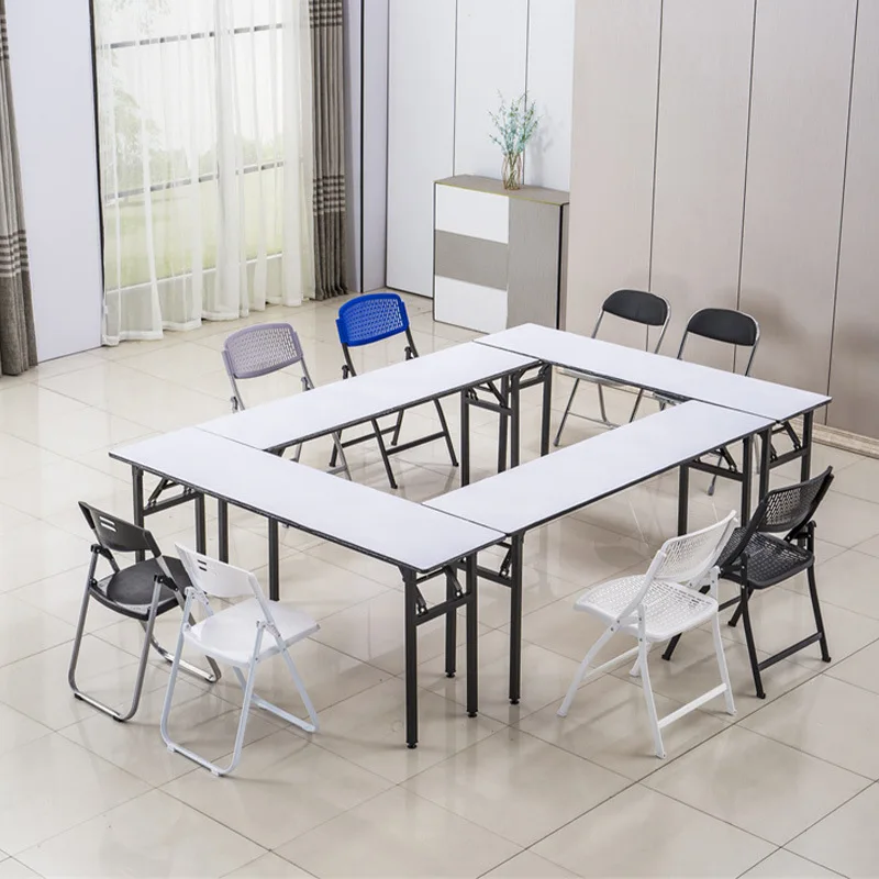 

PVC conference outdoor exhibition and sales folding stall table simple foldable dining table office rectangular training table