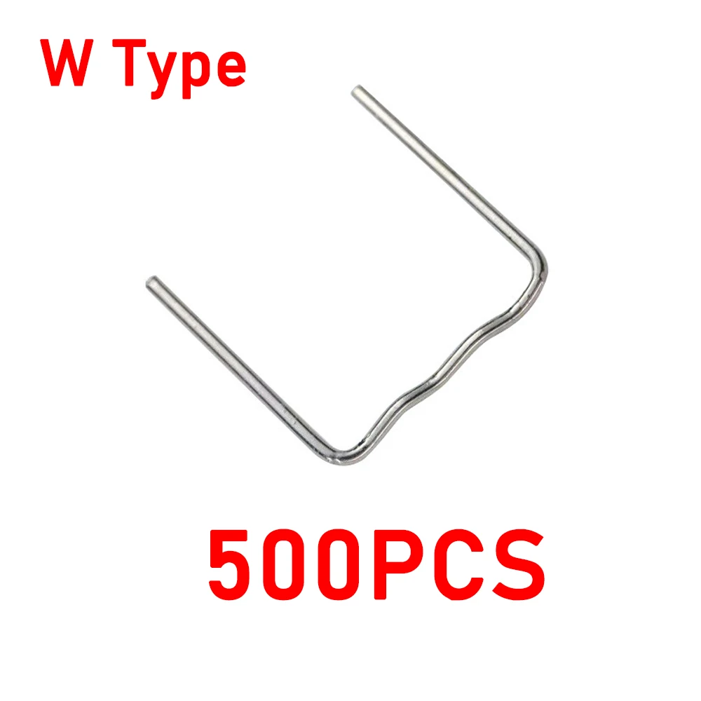 Plastic Welding Staples 1000/500/200/100Pcs 4 Types 0.8mm Welding Nails Plastic Welder Repair Nails Kit