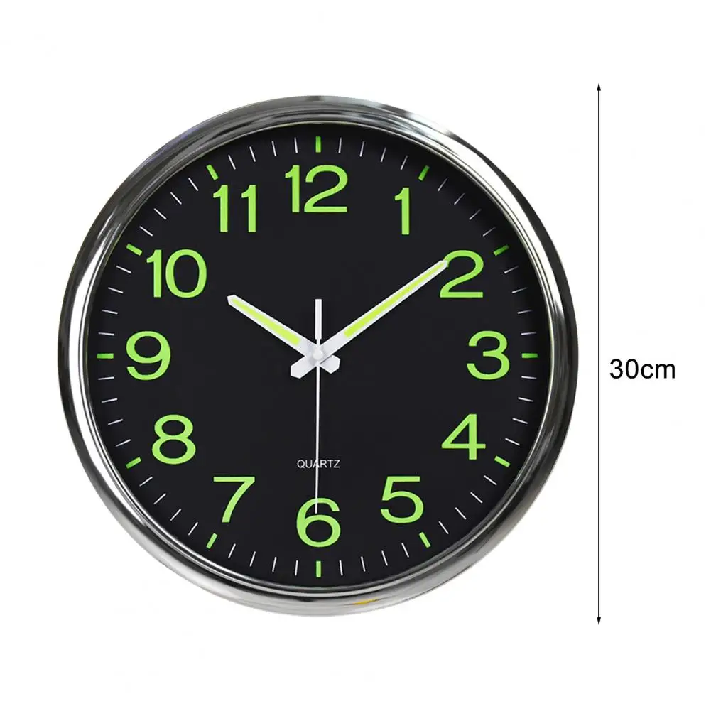 Wall Clock with Glow Dark Hands Wall Clock for Night Time Reading Silent Glow-in-the-dark Wall Clock Easy-to-read Bedroom Room