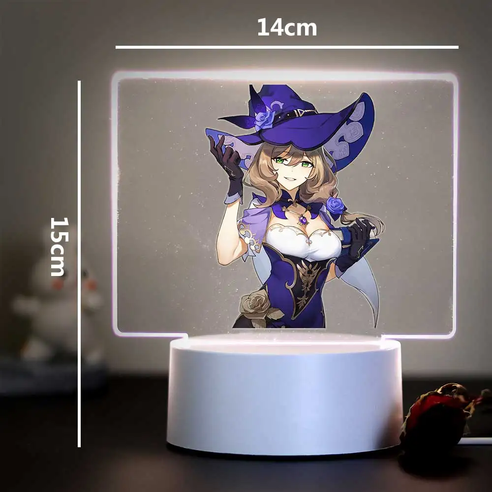 Genshin Impact Keqing Beautiful and XP party love character 3d Illusion Night Lamp Boys Girls Birthday Gift