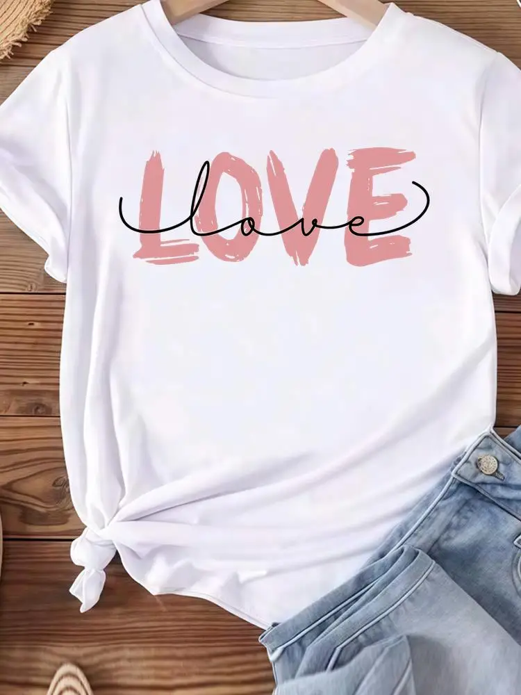 

Sweet Love, одежда с надписью 90-х годов, модная одежда, женская популярная повседневная женская футболка с графическим принтом и короткими рукавами, футболки с круглым вырезом и принтом