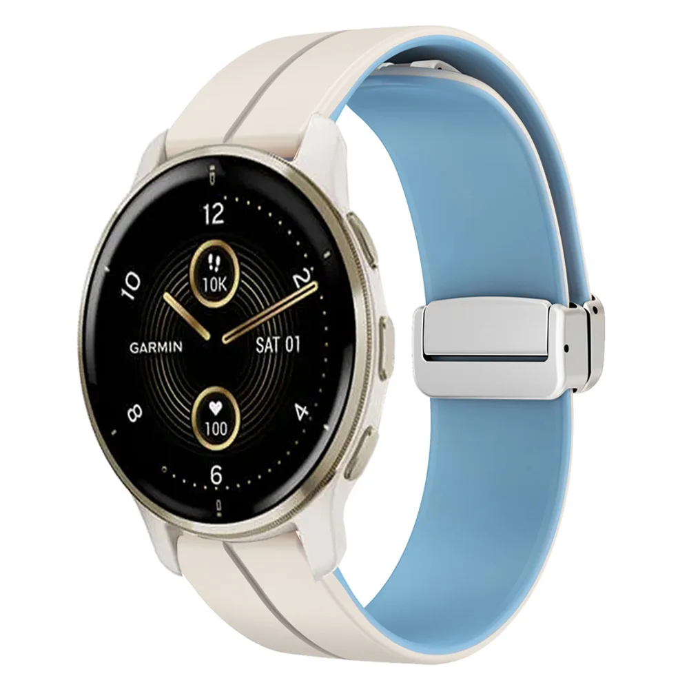 สาย20มม. สำหรับ Garmin venu SQ 2 plus vivoactive 3 5สายข้อมือซิลิโคน Forerunner 245 645สายรัดข้อมืออะไหล่158