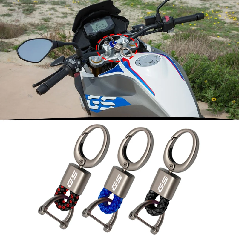 

Motorcycle Keyring Metal Key Ring Braided rope Keychain For BMW F750GS F850GS R1200GS R1250GS LC F650GS F700GS R1200 GS ADV