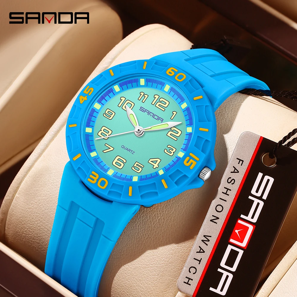 SANDA new Fashion watch for school students' Waterproof Luminous Durable Sports Watch Simple and Elegant multifunctional