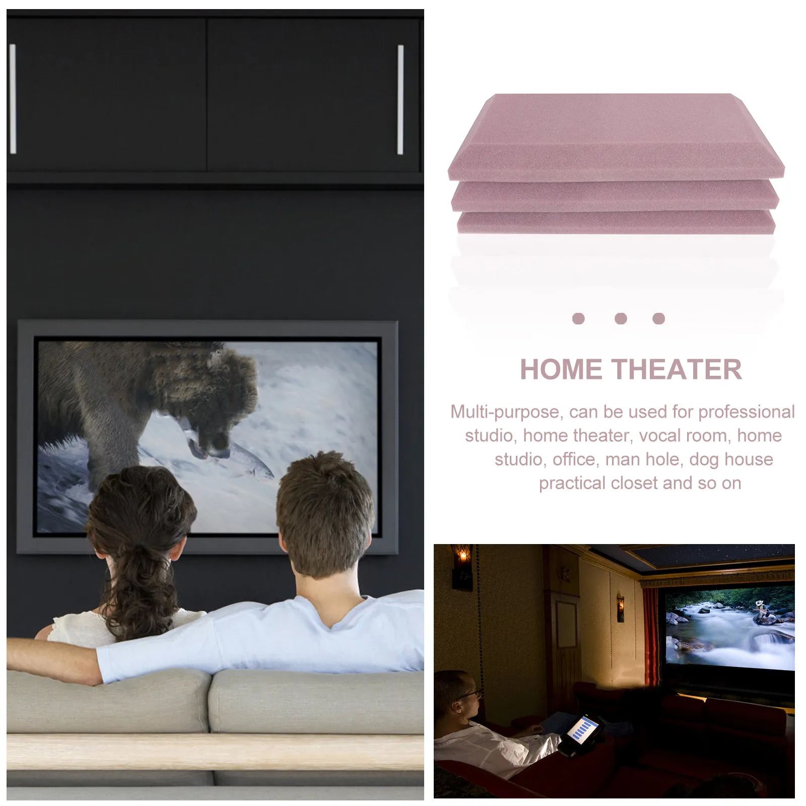 

3 шт. звукопоглощающих акустических панелей из губчатого материала для стен, потолков, домашней студии, шумопоглощающие панели, звукоизоляционные панели