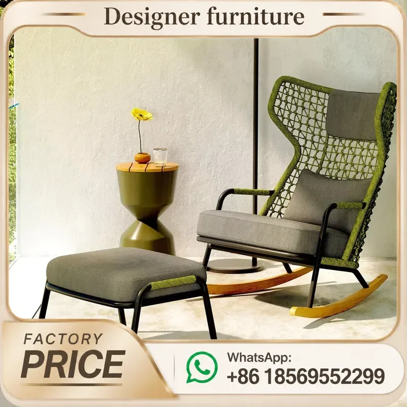Modern Outdoor Patio Sofa Waterproof Rope Weaving Furniture For Garden Balcony Villa Hotel Resort Swimming Pool Leisure