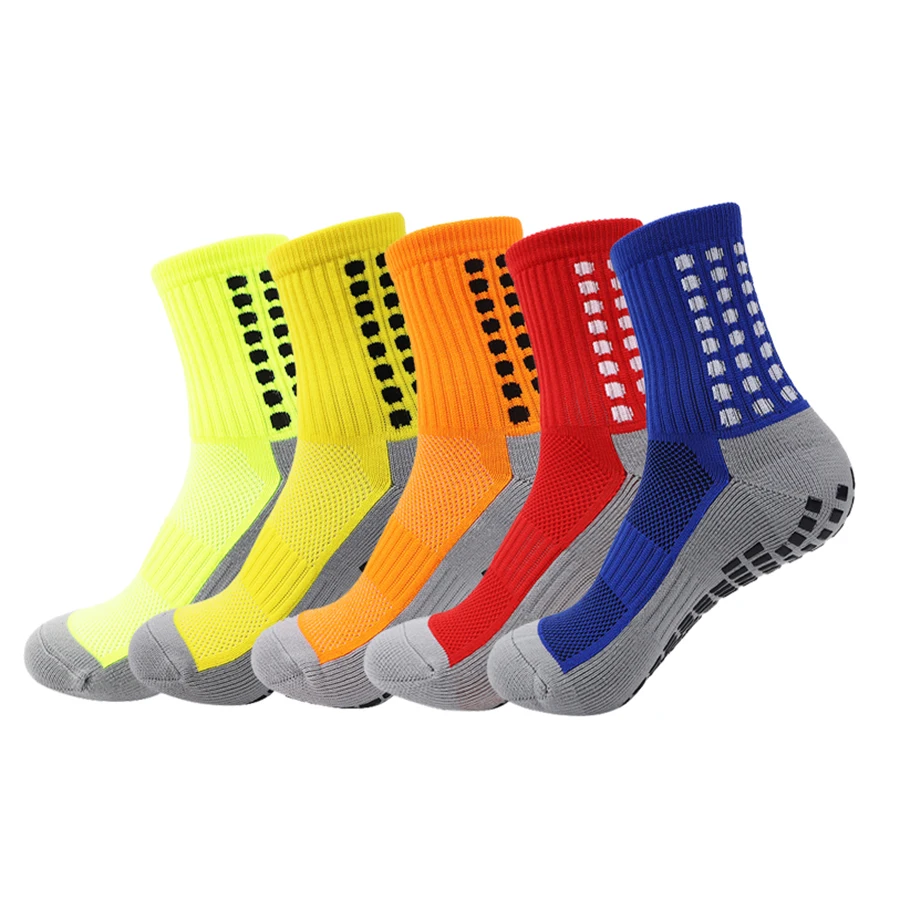 1 Pairs Football Socks Men Women Sports Socks Non-slip Silicone Bottom Soccer Socks Rugby Tennis Volleyball Badminton Socks Outd