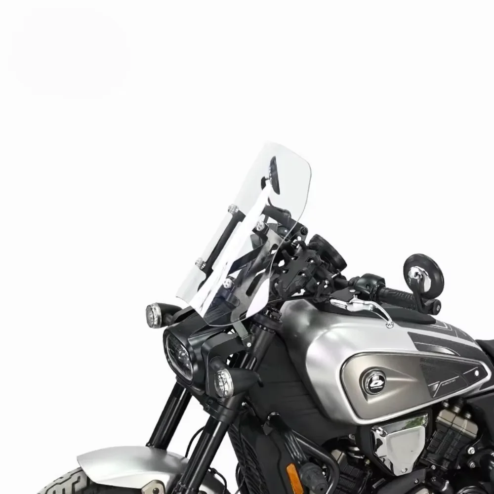 For QJMOTOR SRV600 windshield with handrail front windshield modified heightened windshield tempered glue