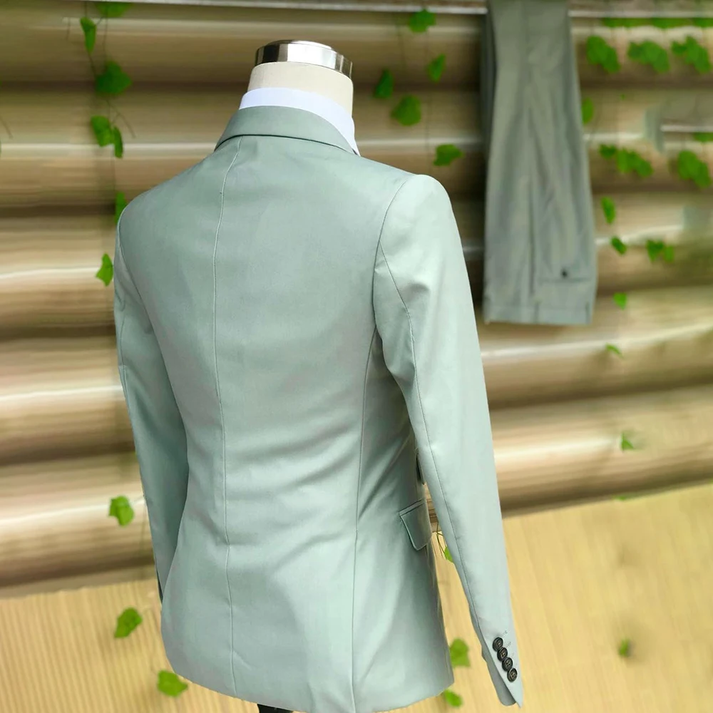 الصلبة اللون الرجال الدعاوى الأزياء مزدوجة الصدر الذروة التلبيب سليم صالح 2 قطعة سترة السراويل وتتسابق الملابس الذكور عالية الجودة