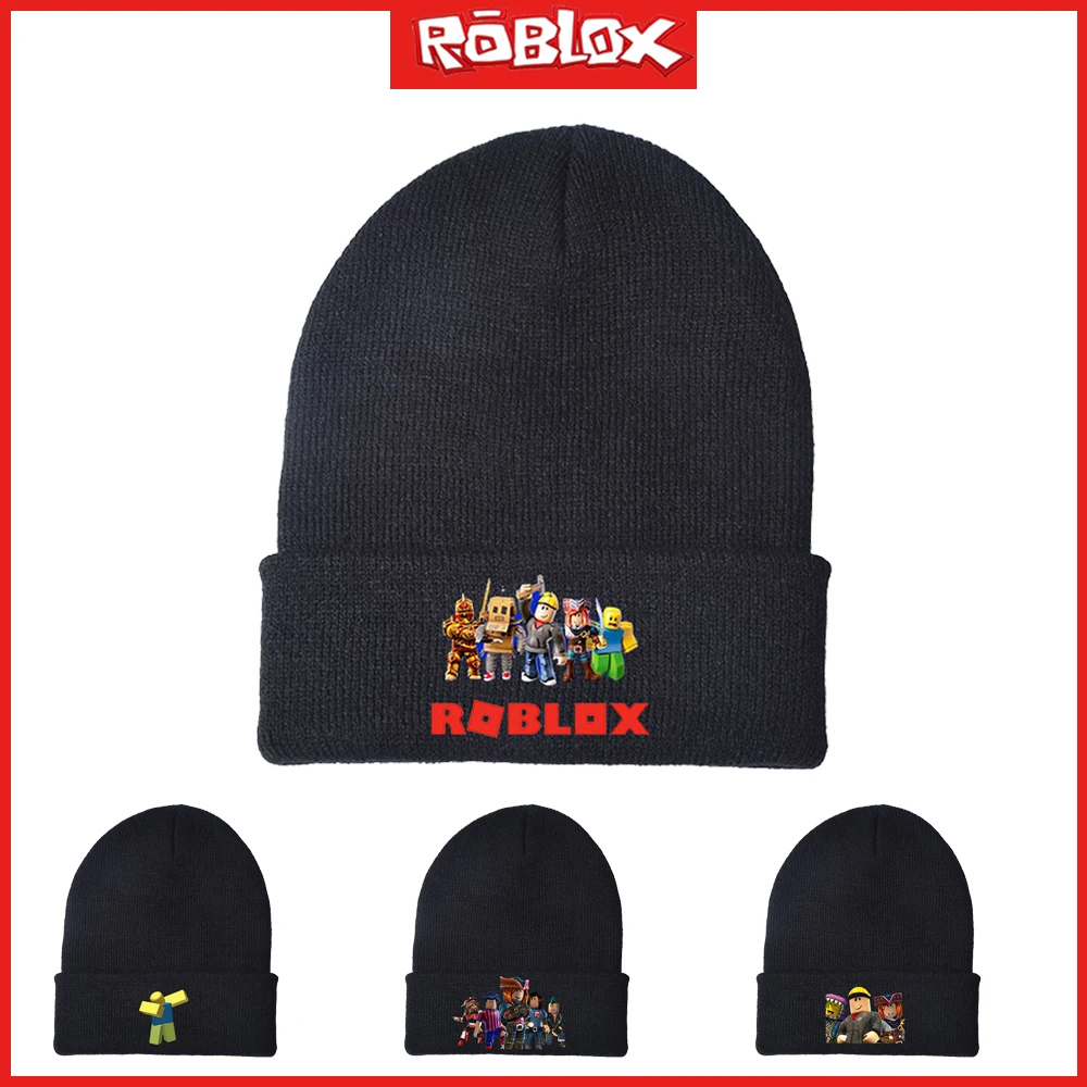 2023 Roblox Game Virtual World Peripheral Knitted Hat Woolen Hat Cold and Warm Sunshade Hat Gift for Boys Girls In Autumn Winter