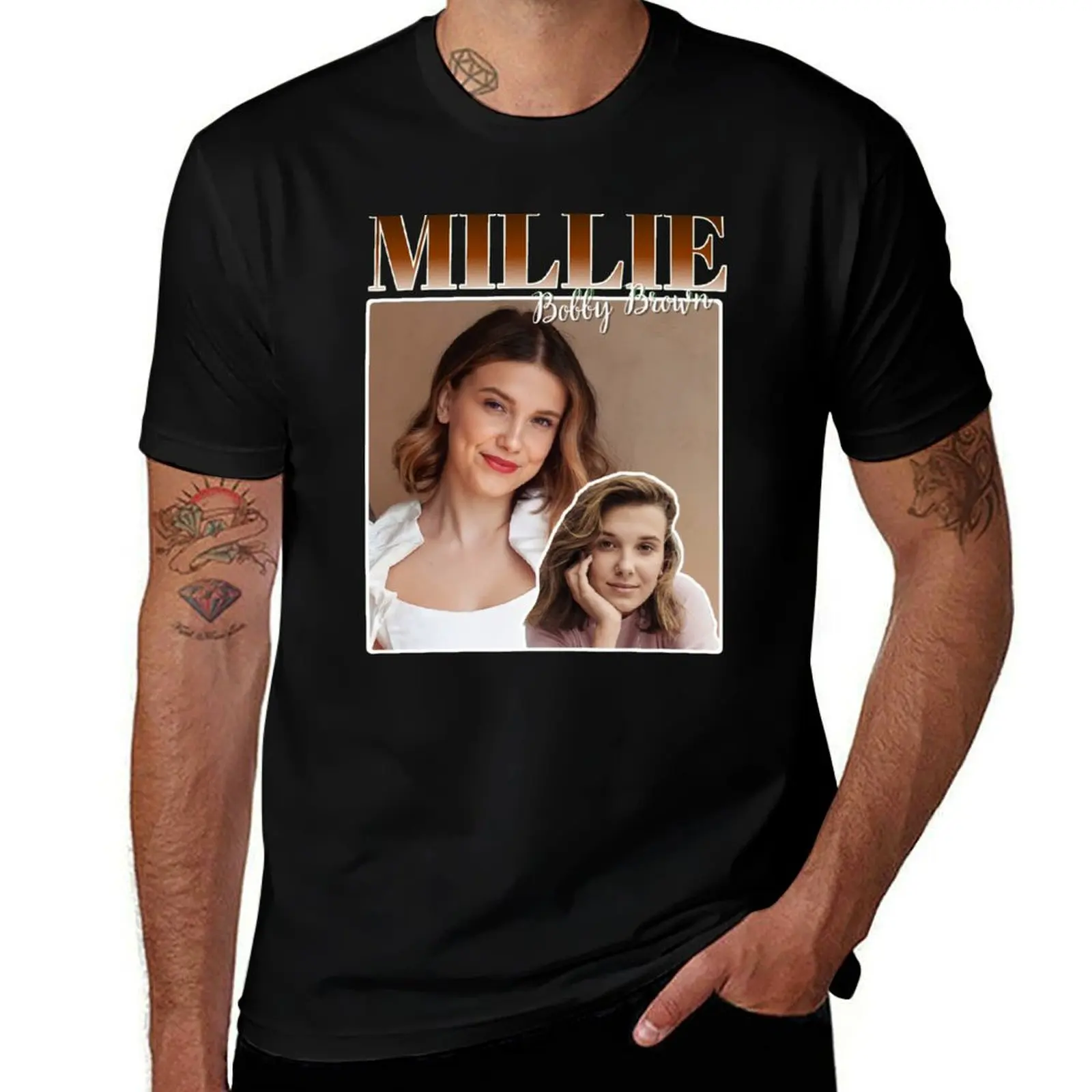 

Millie Bobby Brown T-Shirt t shirts for man graphic cars t shirt man casual T-Shirt