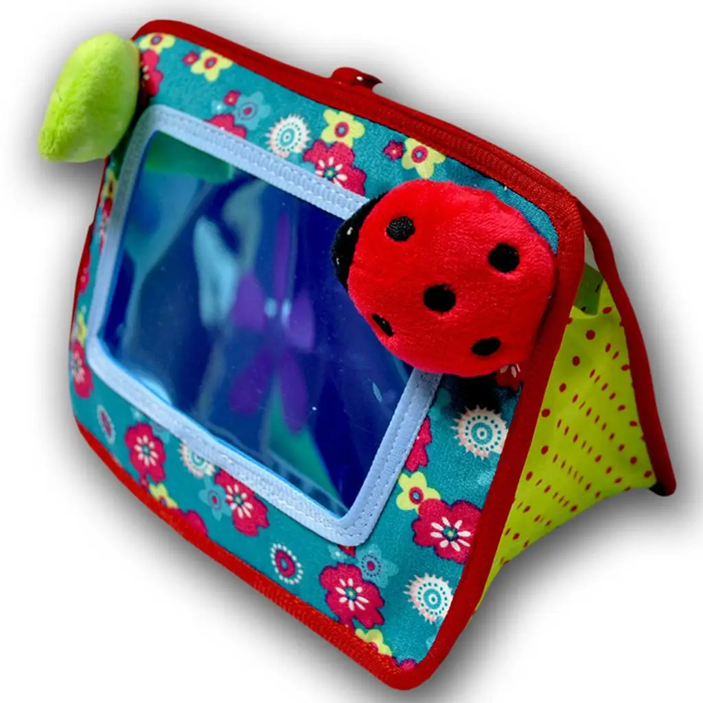 

Multi Color Plush Kids Floor Mirror Baby Developmental Activity Toy for Early Self Recognition