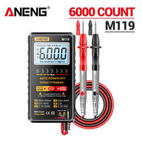 ANENG M119 Digital Multimeter Tester 6000 Count AC DC Voltage DC Current Transistor Capacitor MeterWith NCV Data Hold Flashlight
