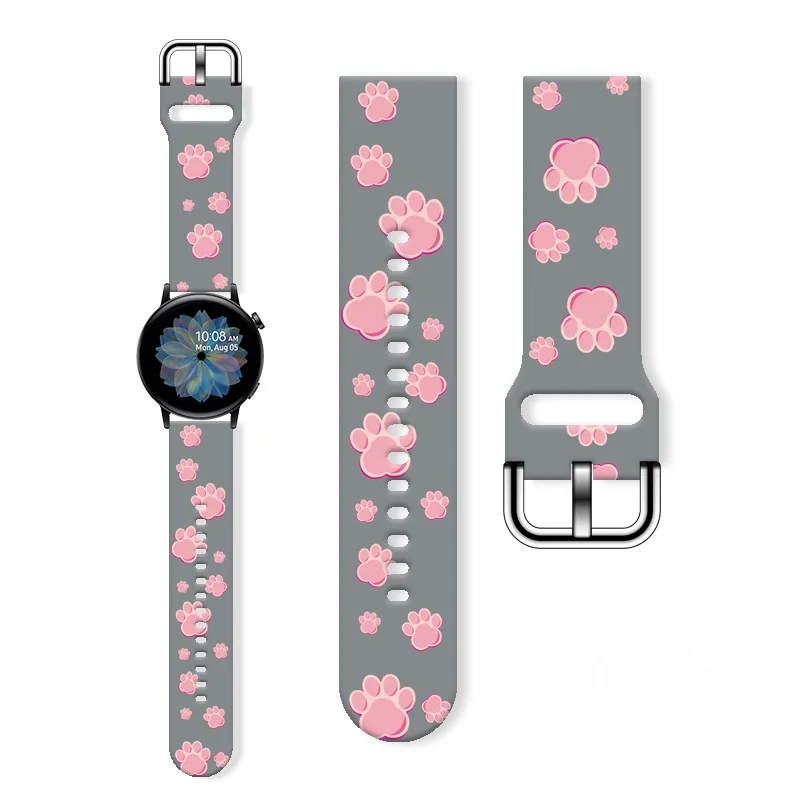 Fashion Printed 20mm Strap for Samsung Galaxy Watch 6/5/4 40mm 44mm Sport Band 22mm for Amazfit Balance Replaceable Bracelet