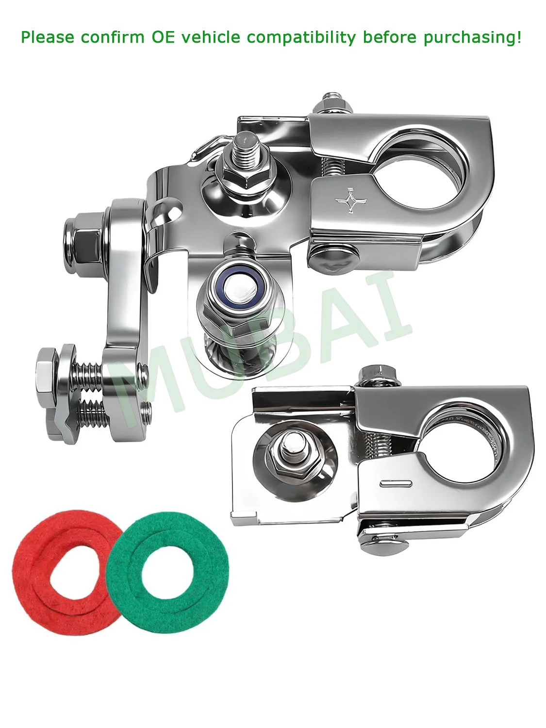 

926-882 926-879 Positive & Negative Battery Terminal Connector for Ford F-150 11-17, Edge 11-14, Lincoln MKX 11-15 OE#AL3Z14300A