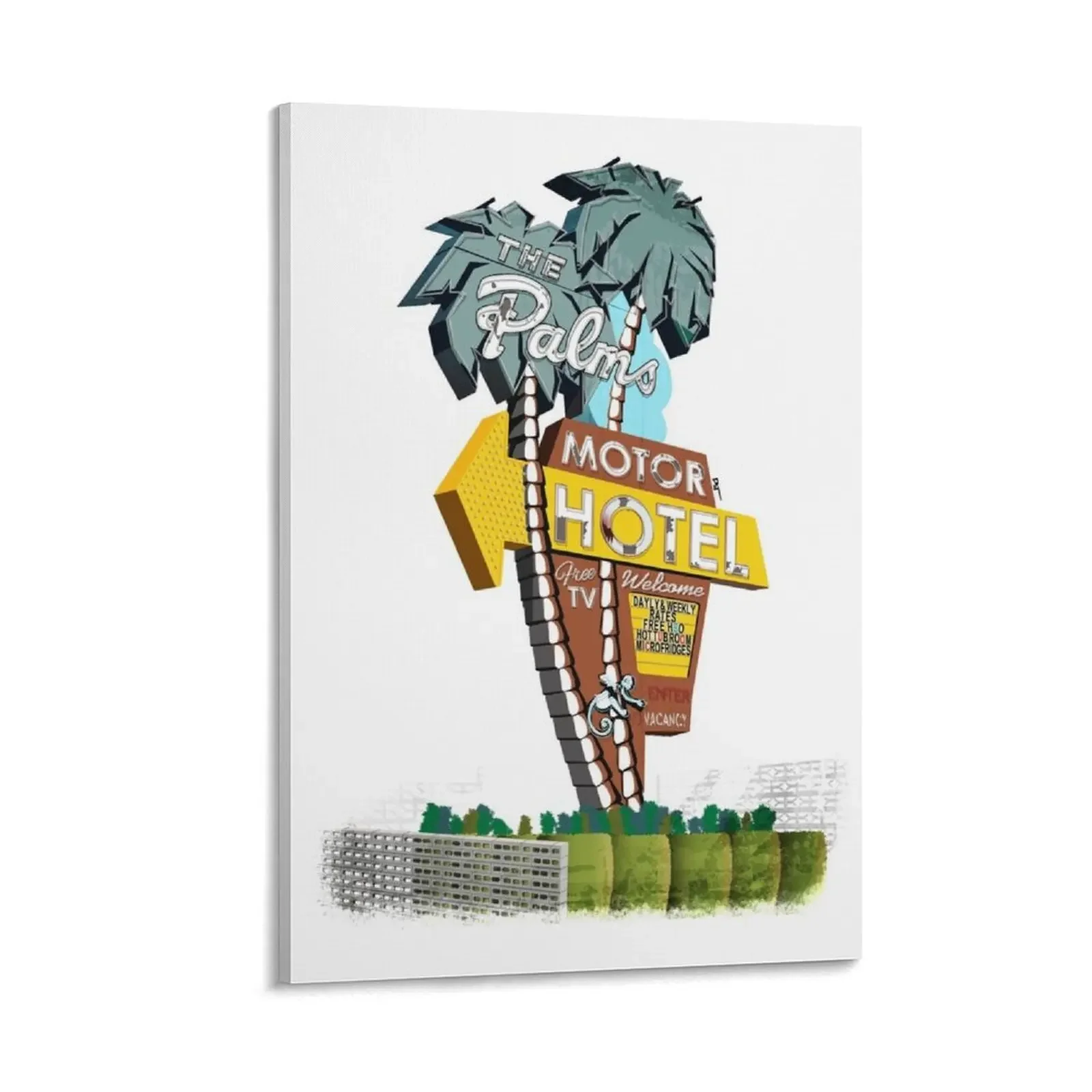 

The Palms Motor Hotel Canvas Painting Decoration decorative items for home