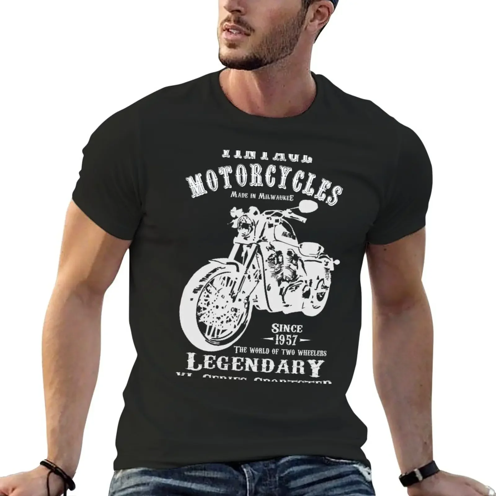 New Vintage Sportster since 1957 T-Shirt graphic t shirts funny t shirts anime slim fit t shirts for men Summer fashion Arrival