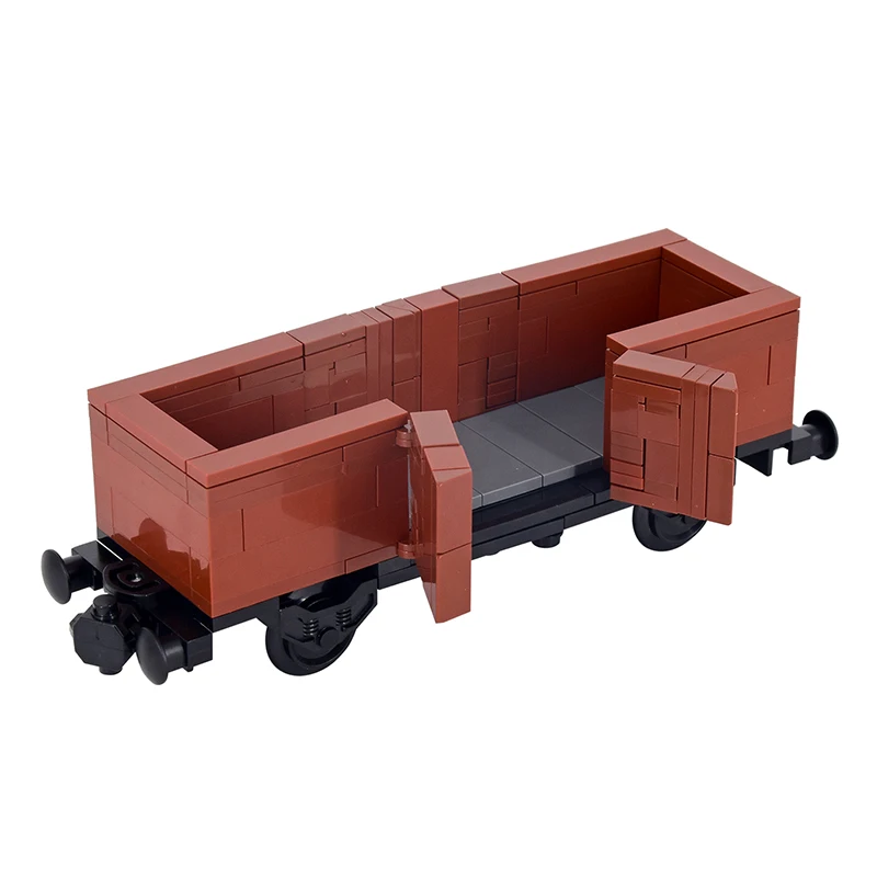 MOC City Kreatywny Otwarty Ciężarówka Górnicza ‌   Klocki konstrukcyjne kolejowe szyny transportowe DIY zabawki techniczne dla dzieci prezenty