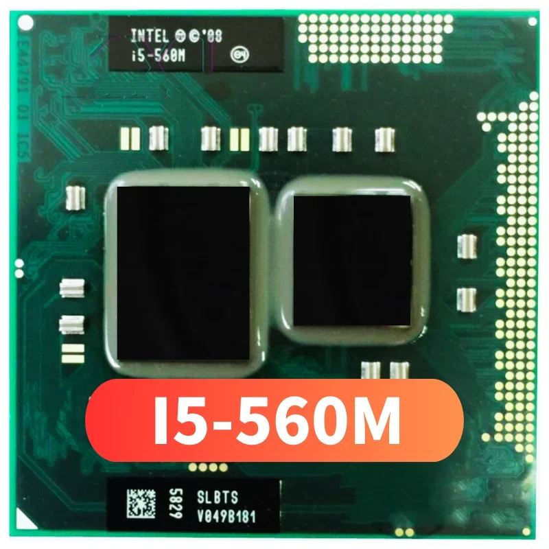 Intel-Core i5 560M i5-560M 2.66G 3M 2.5GT/s soquete, G1, SLC27, PGA988, processador móvel, laptops, CPU, HM55, HM57, QM57