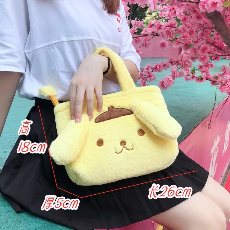 Hello Kitty Coin Purse Plush Shoulder Bag Kuromi Japanese Handbags Cute Cinnamon Bags for Women Sanrio Kawaii Designer Bag