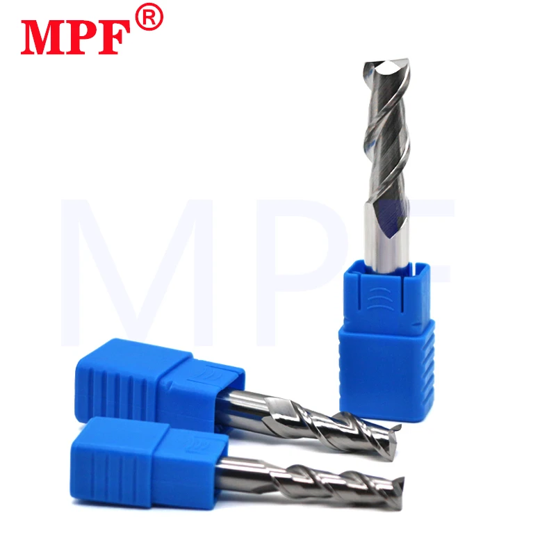 HRC50 2 Flauto Taglio Alluminio Legno Rame Lavorazione Router di CNC Acciaio al tungsteno Sprial Bit Fresa Carburo Fresa Strumento