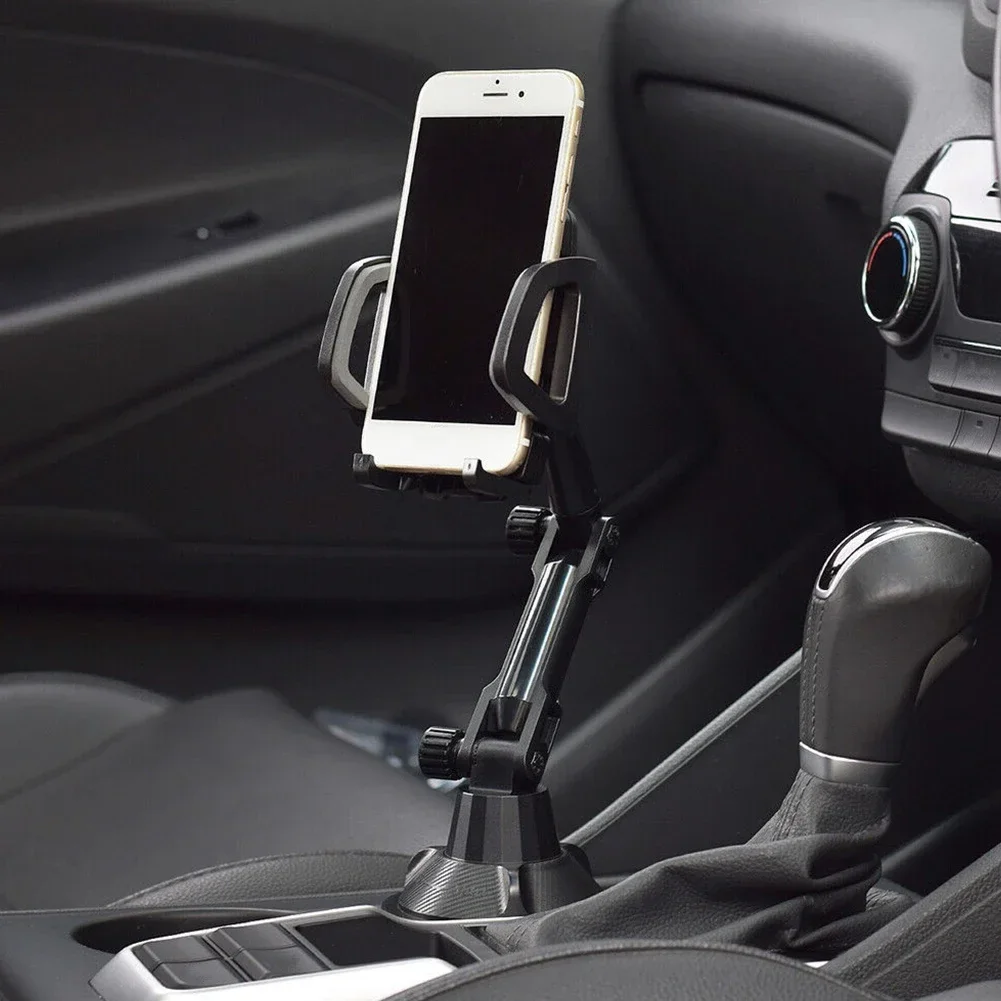 Car Cup Holder Phone Mount With Expandable Base Rotatable Height Adjustable Phone Clamp SUV Truck Automobile Accessories
