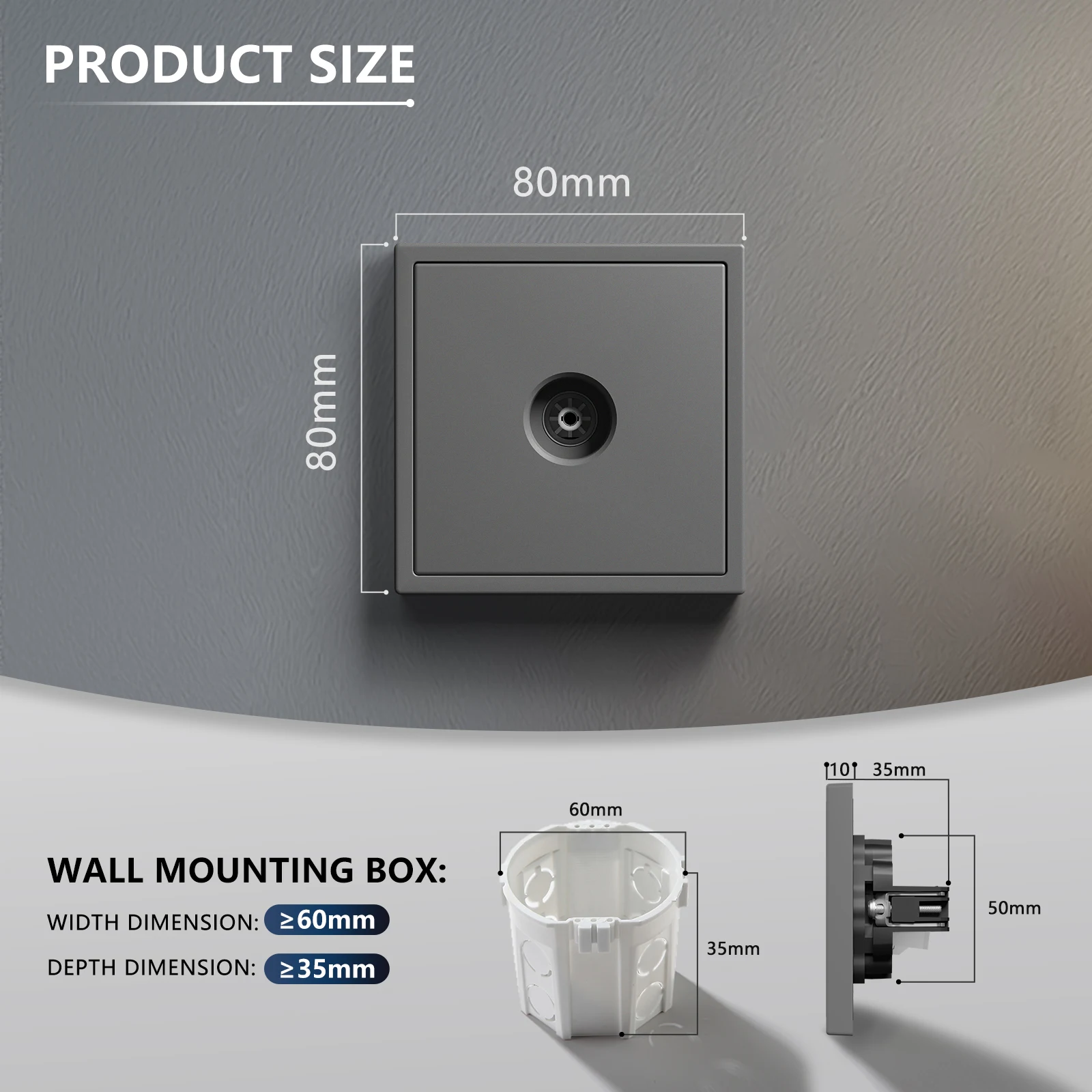 BSEED Wall Sockets Computer CAT6 Home TV Satellite Socket Plastic Panel Telephone Outlet 80mm E-Series Free Combination